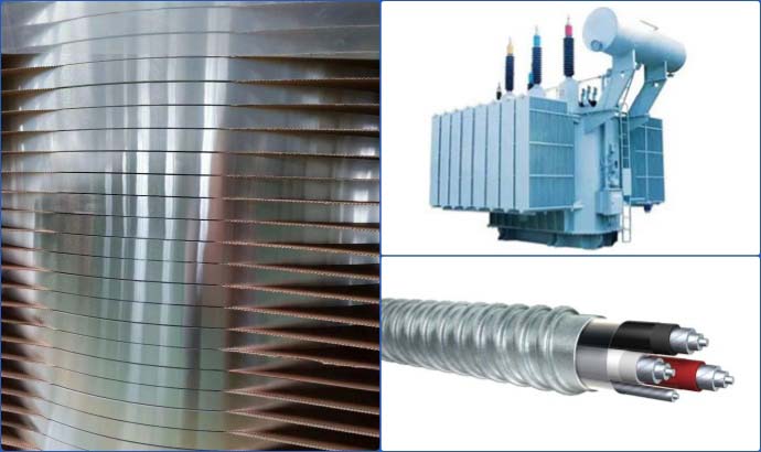 Aluminum strips and foils for transformer and cables