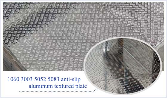 1060 3003 5052 5083 anti-slip aluminum textured plate