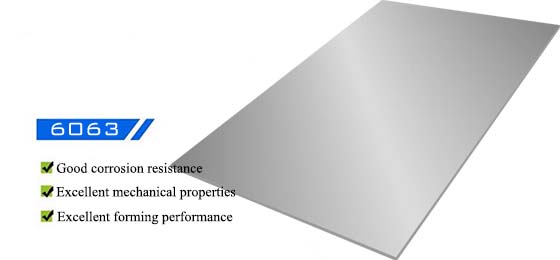 Características de la placa de aluminio 6063 