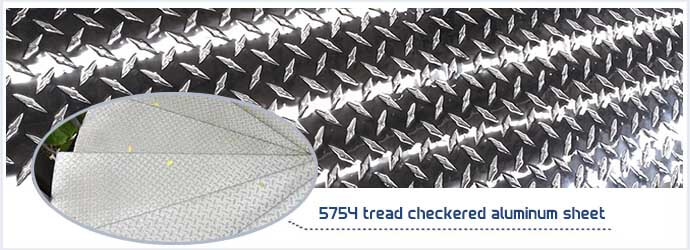 5754 H114 tread checkered aluminum sheet for anti-slip stairs